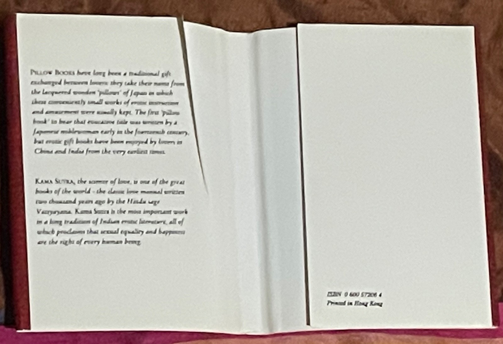 Kama Sutra: A Pillow Book by Vatsyayana (1994/ Reprint / Hardcover / Pocketbook)