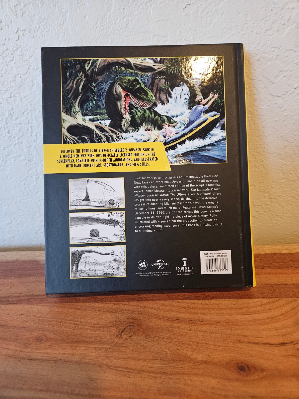 Jurassic Park Official Script Book David Koepp James Mottram Hardcover 2023