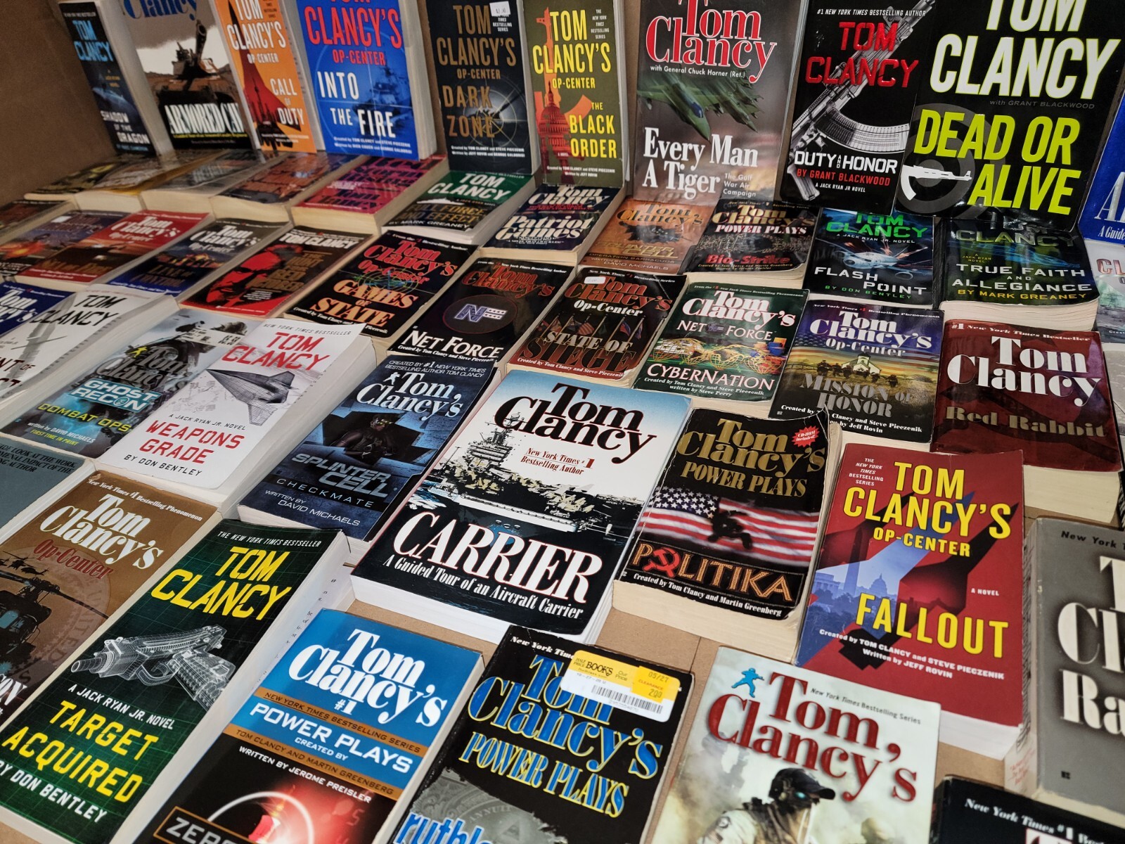 Lot of 10 TOM CLANCY JACK RYAN NET FORCE OP CENTER POWER PLAYS PAPERBACK *RANDOM