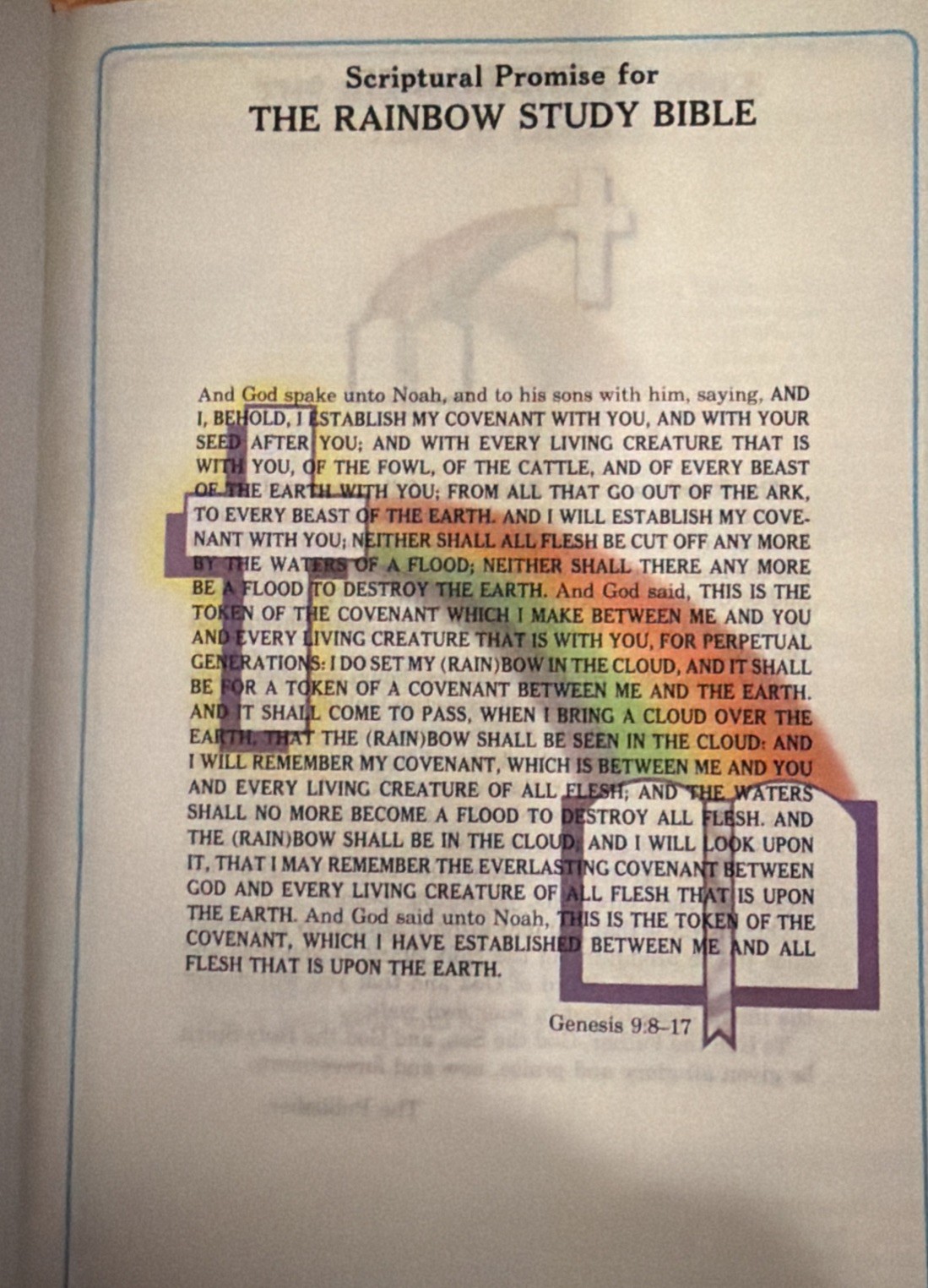 The Rainbow Study Bible, Bold Letter Edition – King James Version 1989 Burgundy