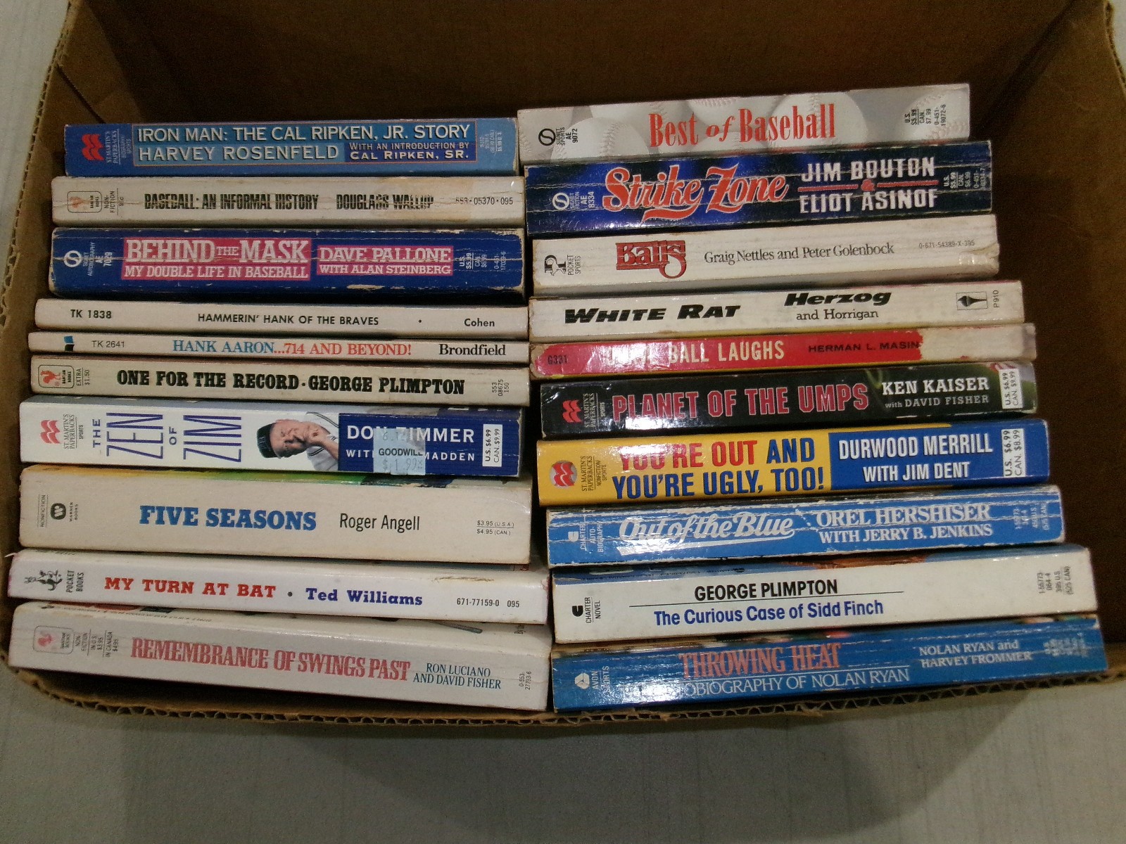 Baseball Themed Paperbacks (20 Miscellaneou Baseball Related Books) Lot 8802