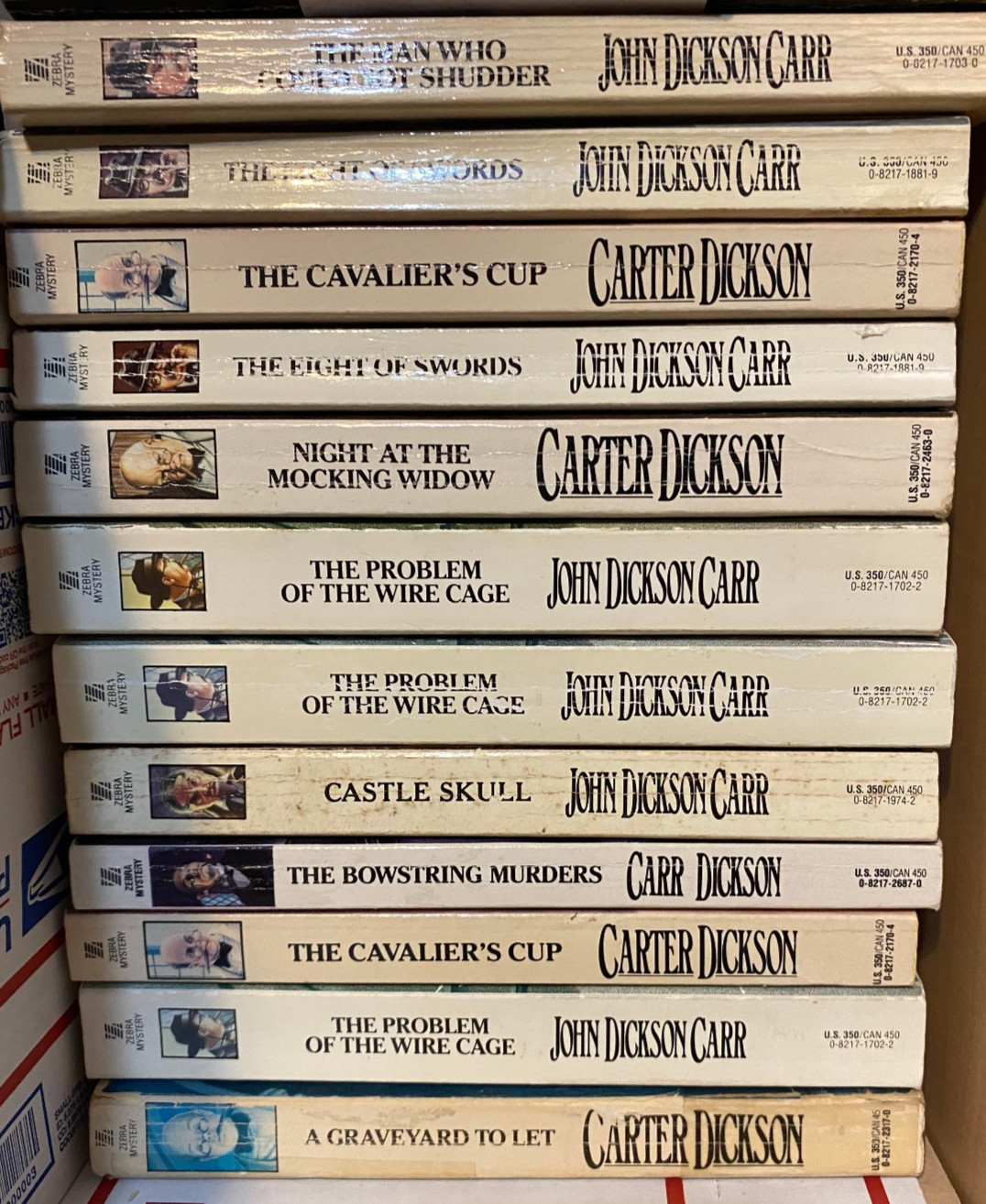 John Dickson Carr Carter Dickson CHOOSE YOUR TITLE: 12 PB Good/Very Good! #6