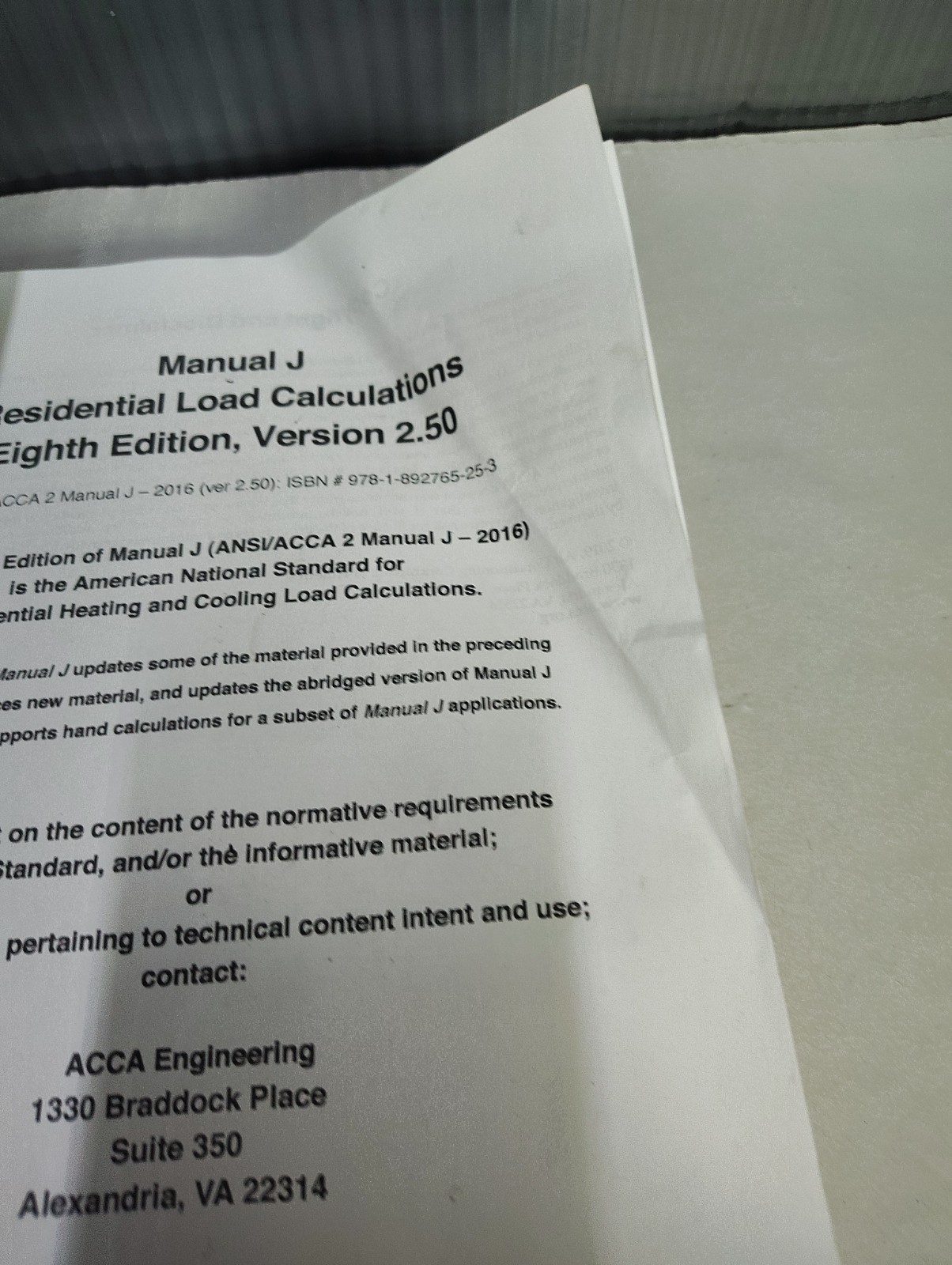 Residential Load Calculation Manual – Paperback, by Hank Rutkowski; P.E.; – Good
