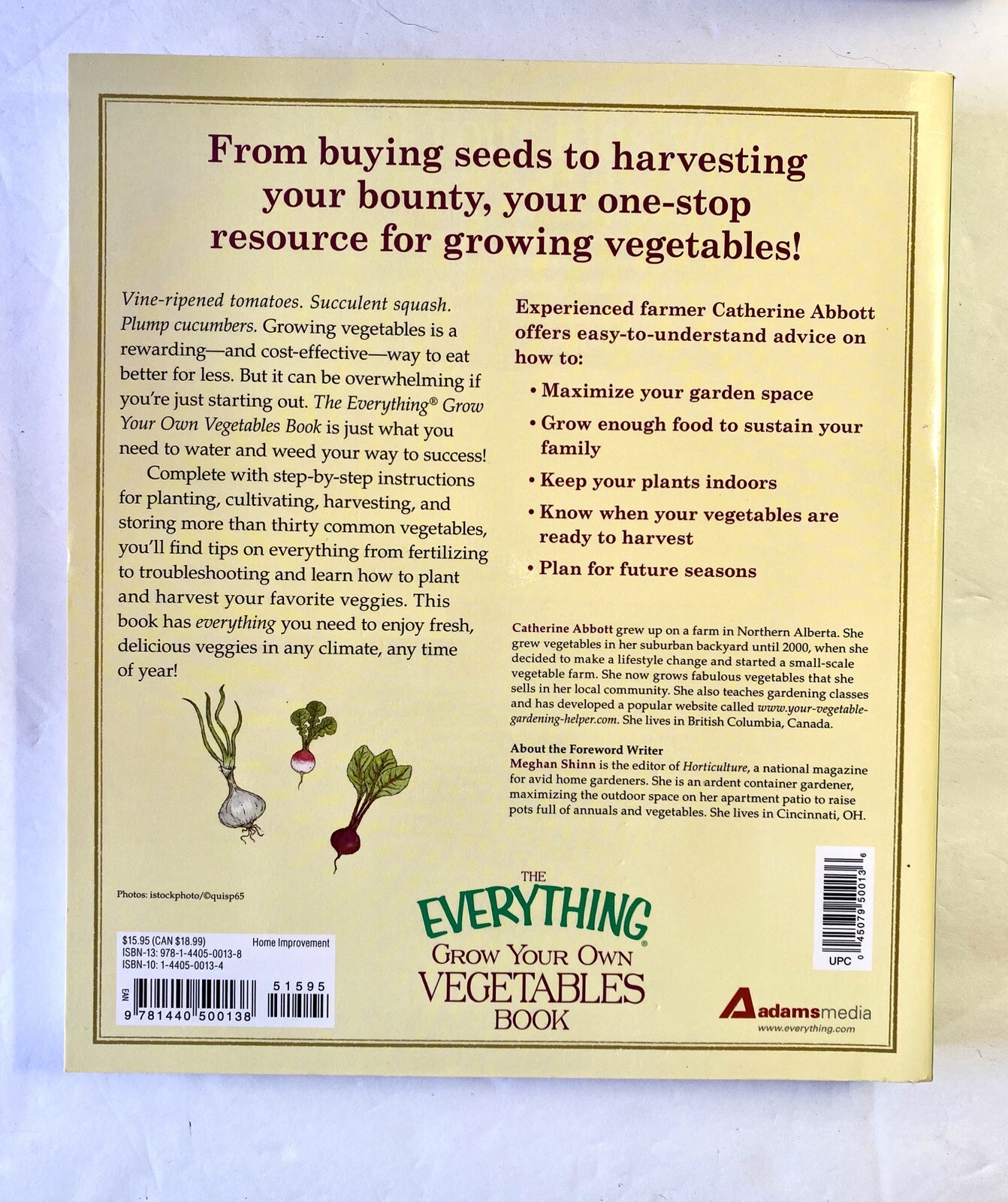 The Everything Grow Your Own Vegetables Book Abbott 286 pages