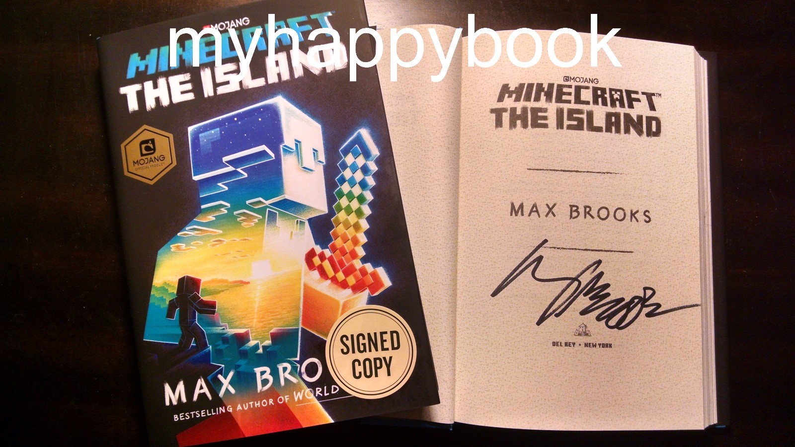 SIGNED Mindcraft The Island by Max Brooks, new, autographed, Hardcover