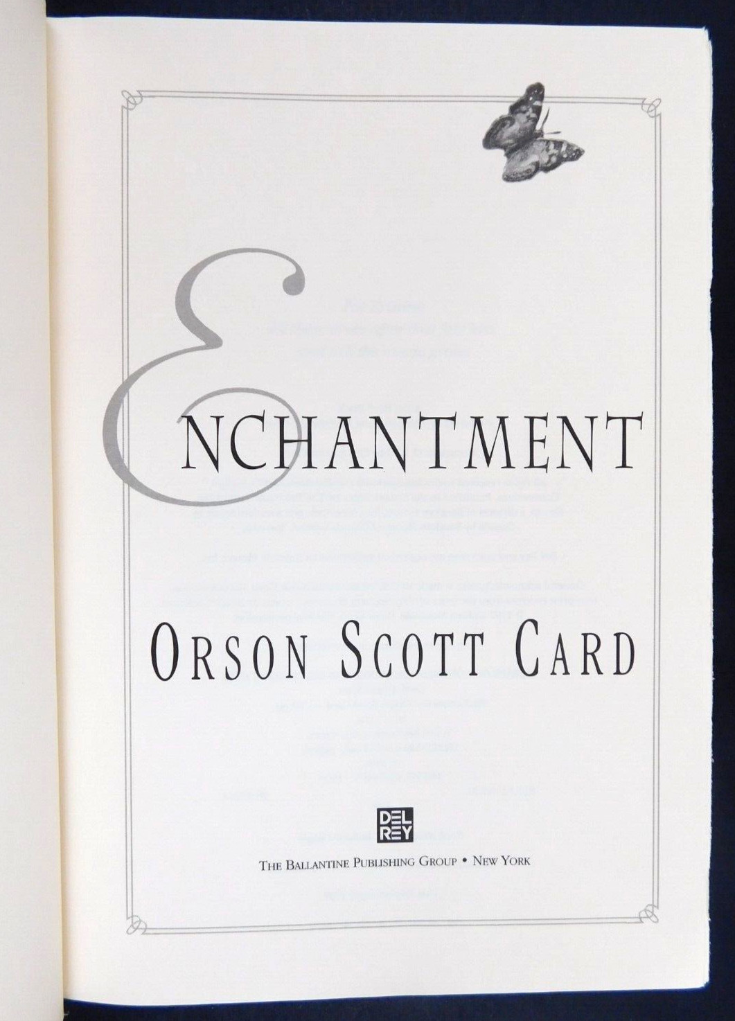 *SIGNED* plate 1999 ORSON SCOTT CARD 1st/2nd ENCHANTMENT 390 pages HCDJ Unread