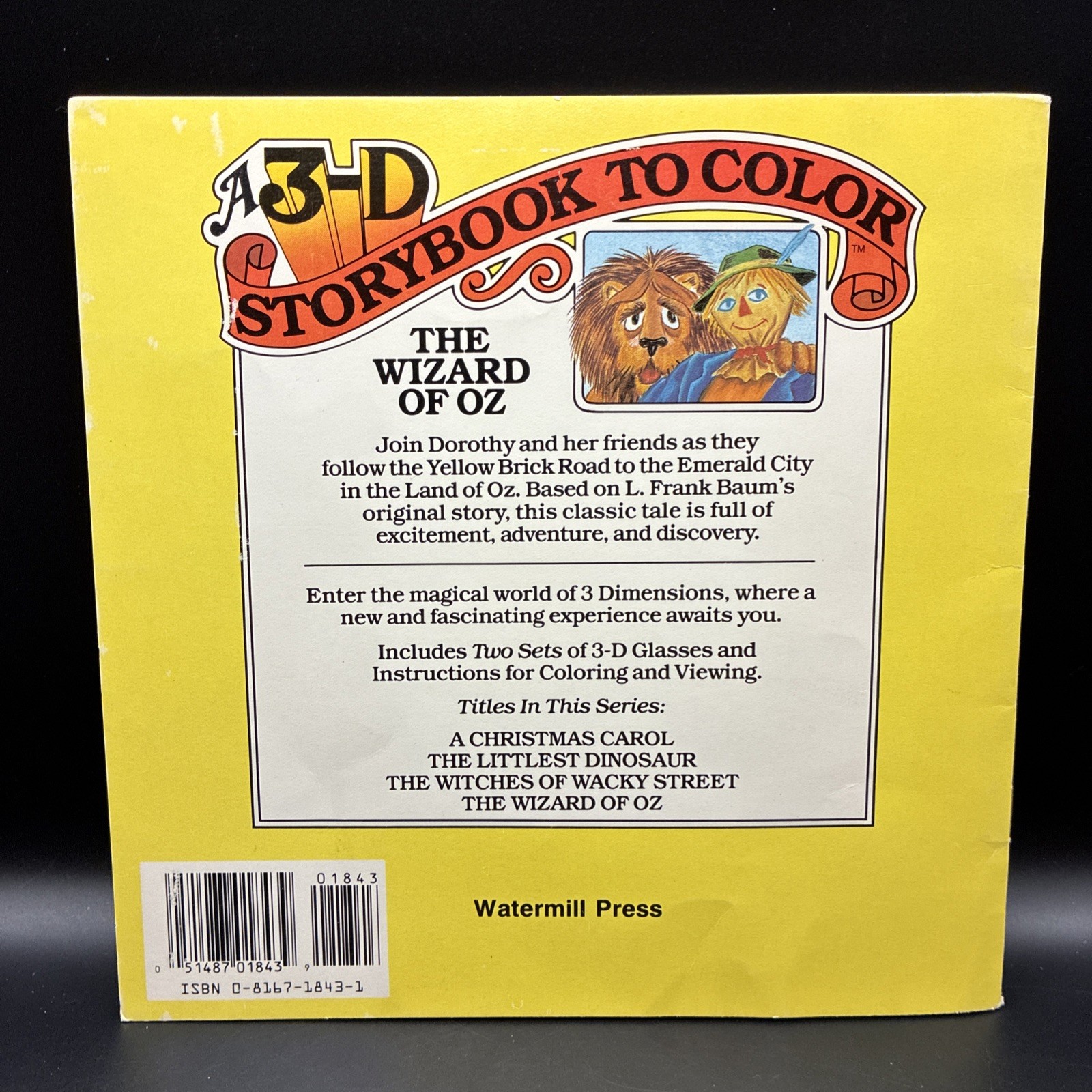 A 3-D Storybook To Color The Wizard Of Oz Gina Phillips (no Glasses)