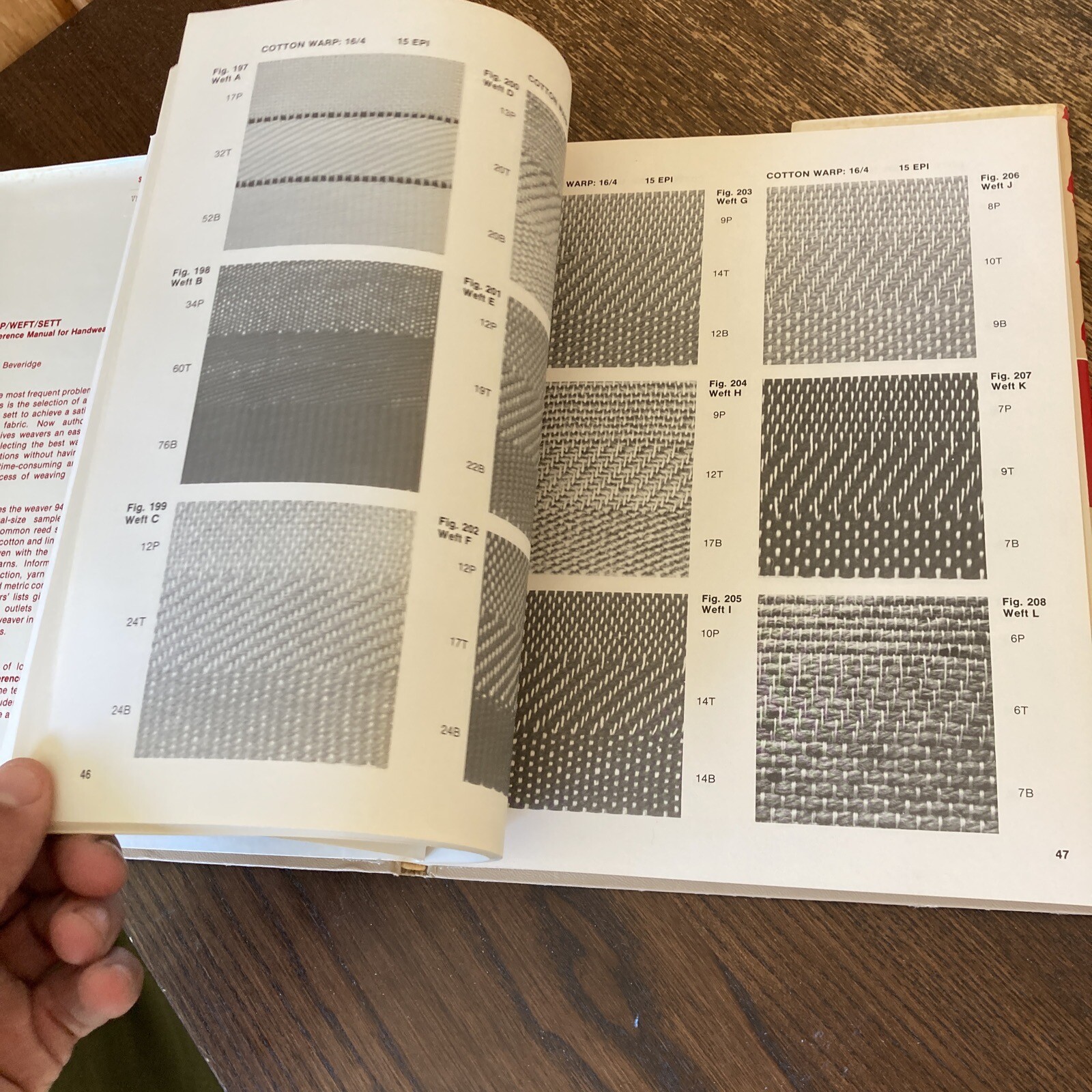 WARP/WEFT/SETT Reference Manual Handweaving by June Beveridge HCDJ-1980 1ST ED.