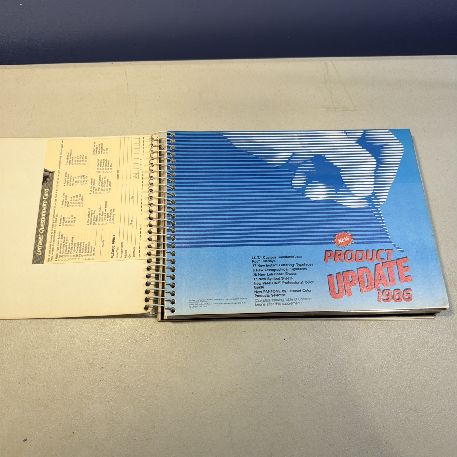 1986 LETRASET Graphic Art Reference Manual Pantone Color Guide
