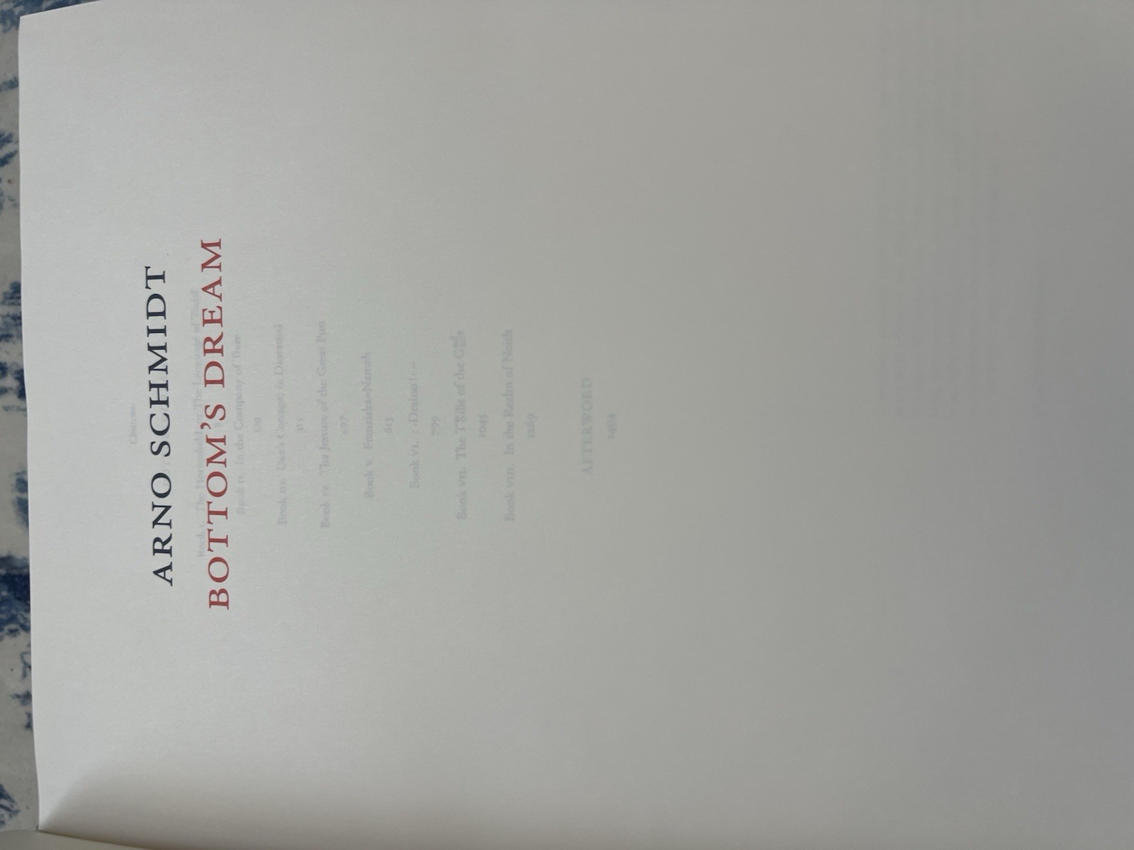 Arno Schmidt Bottom’s Dream, Translated by John E. Woods, Published by Dalkey