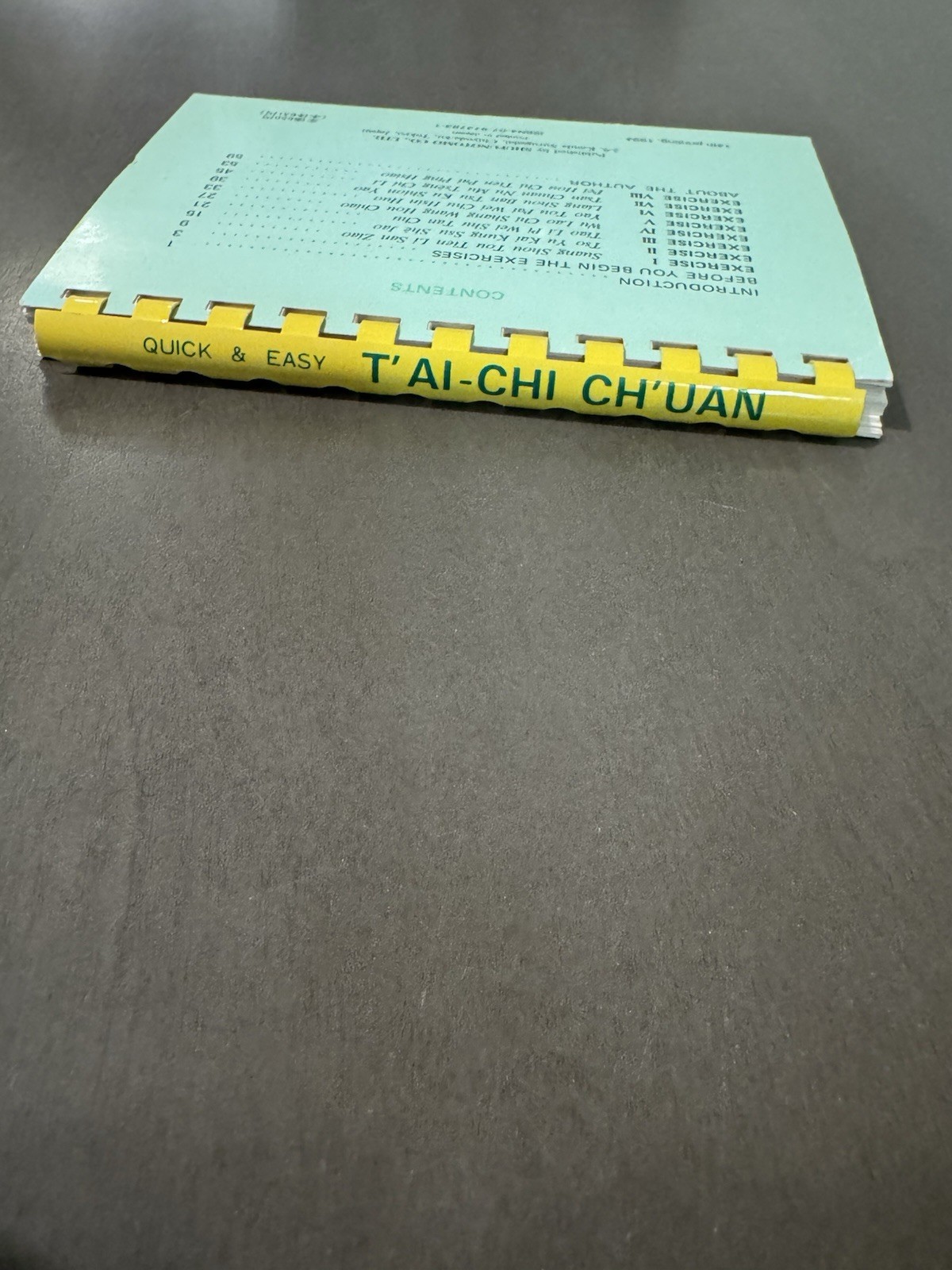 Quick & Easy T’ai-Chi Ch’uan Yang Ming-Shih Ring/Wire Bound 1974 Shufunotomo