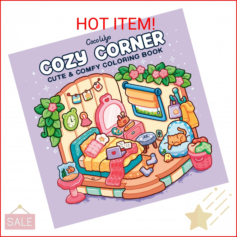 Cozy Corner: Coloring Book for Adults and Kids (Cozy Spaces Coloring)