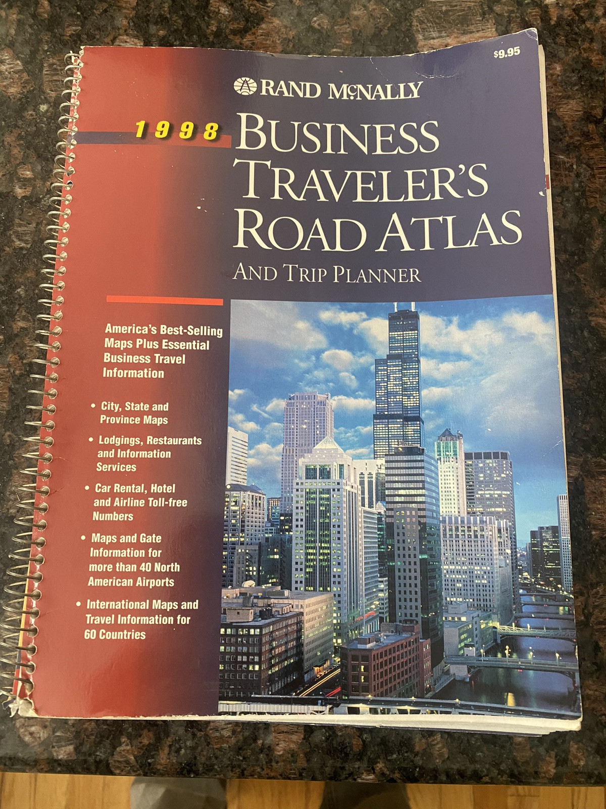 Rand McNally 1998 Business Traveler’s Road Street Atlas Spiral Bound 207 Pages