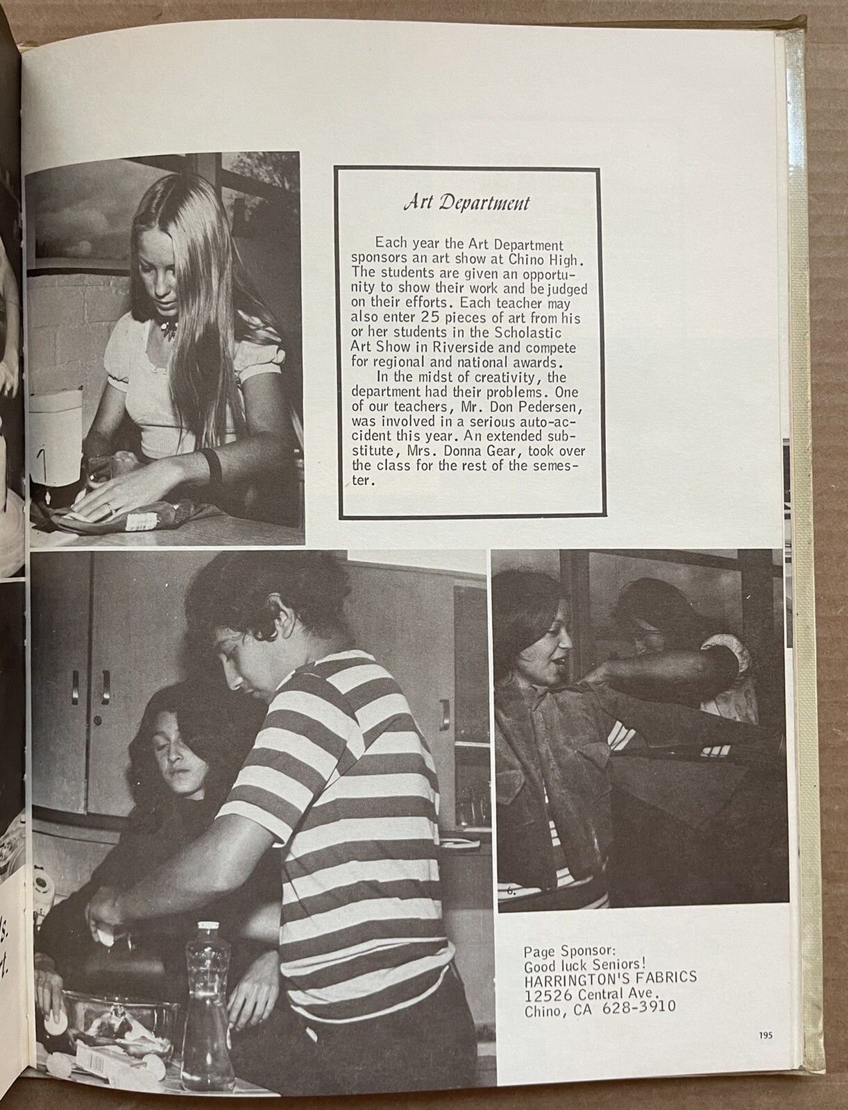 1975 CHINO HIGH SCHOOL YEARBOOK, THE EL CHASQUI, CHINO, CA