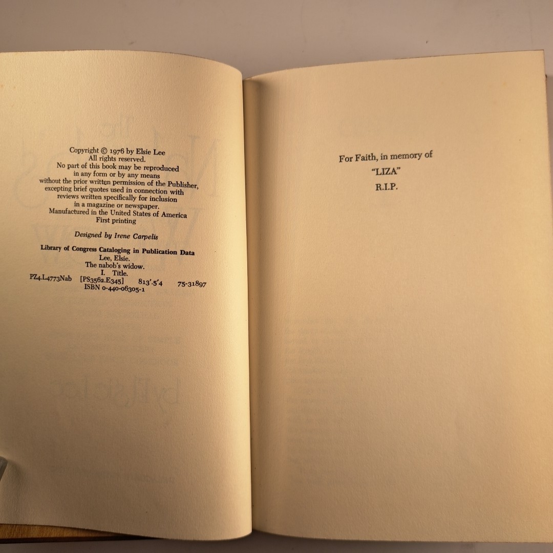 LEATHER The Nabob’s Widow 1976 Elise Lee HC custom fine binding