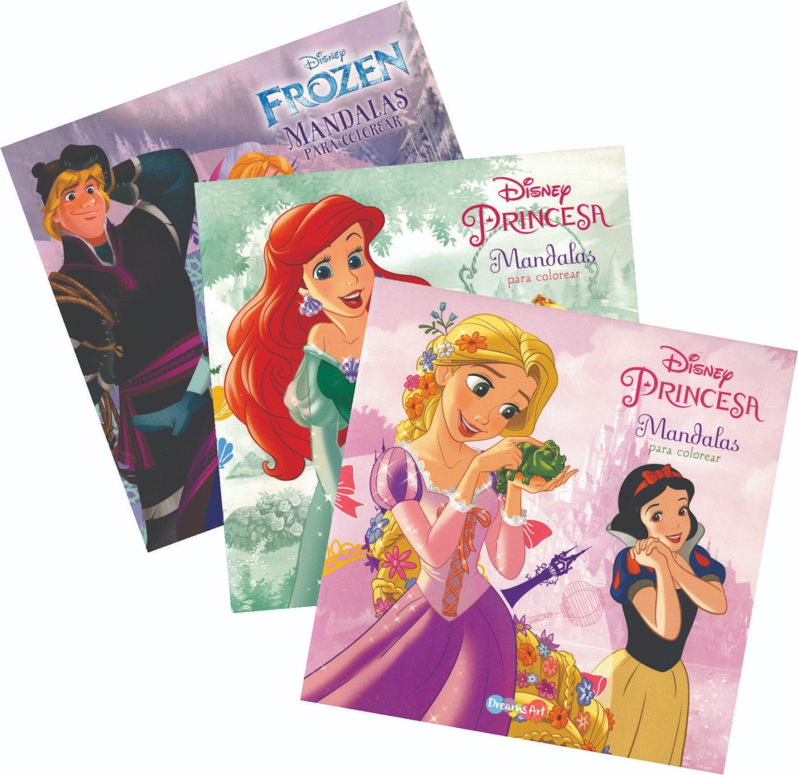 SET DE 3 LIBROS PARA COLOREAR MANDALAS “DISNEY PRINCESA”.