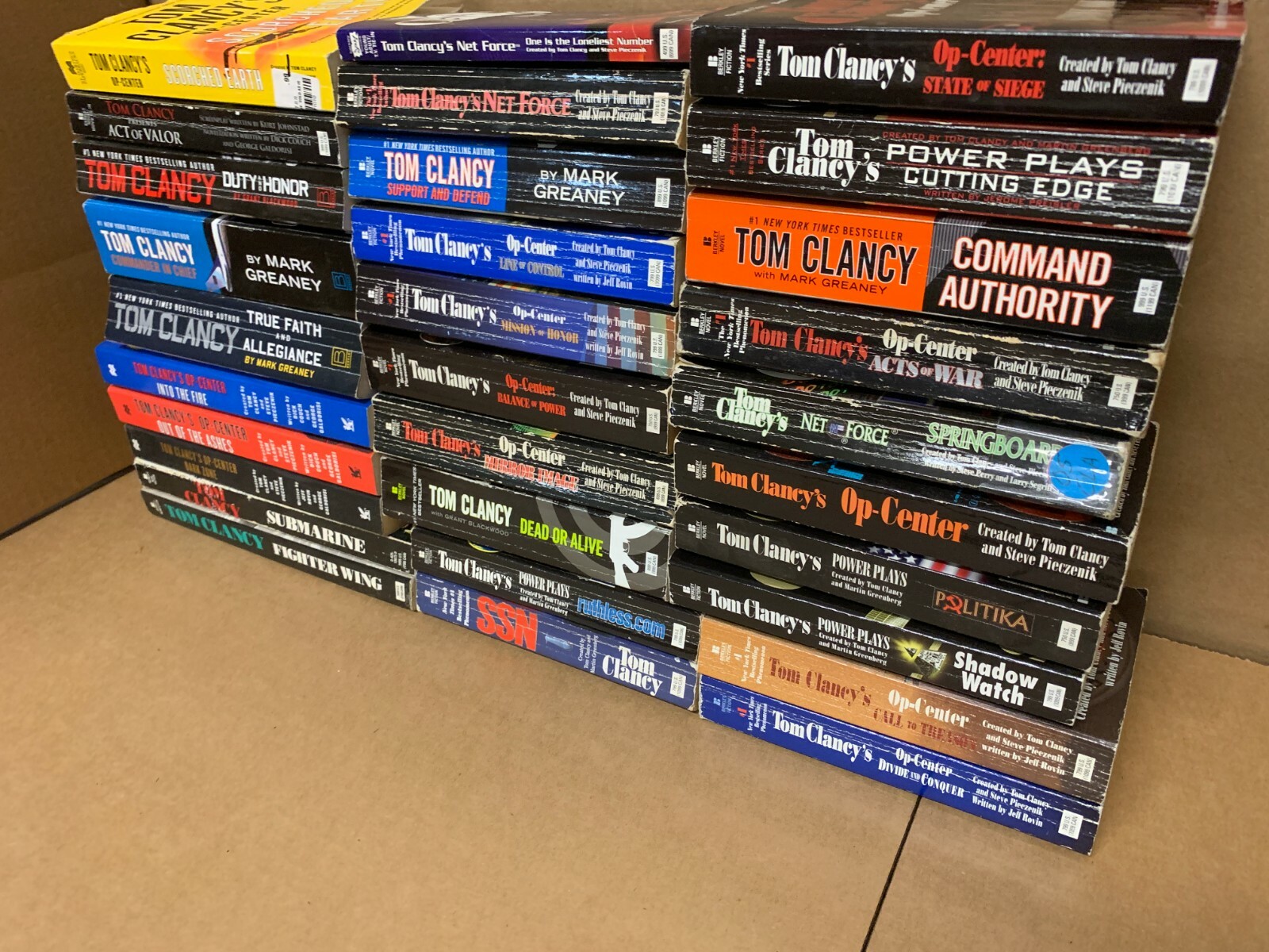 Lot of 10 TOM CLANCY JACK RYAN NET FORCE OP CENTER POWER PLAYS PAPERBACK *RANDOM