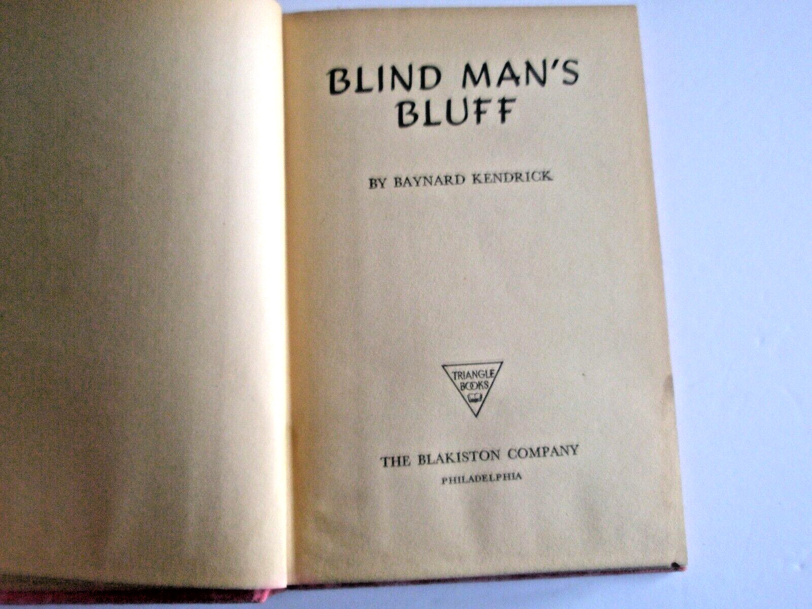 Blind Man’s Bluff Baynard Kendrick 1946 HC BJ Triangle Books