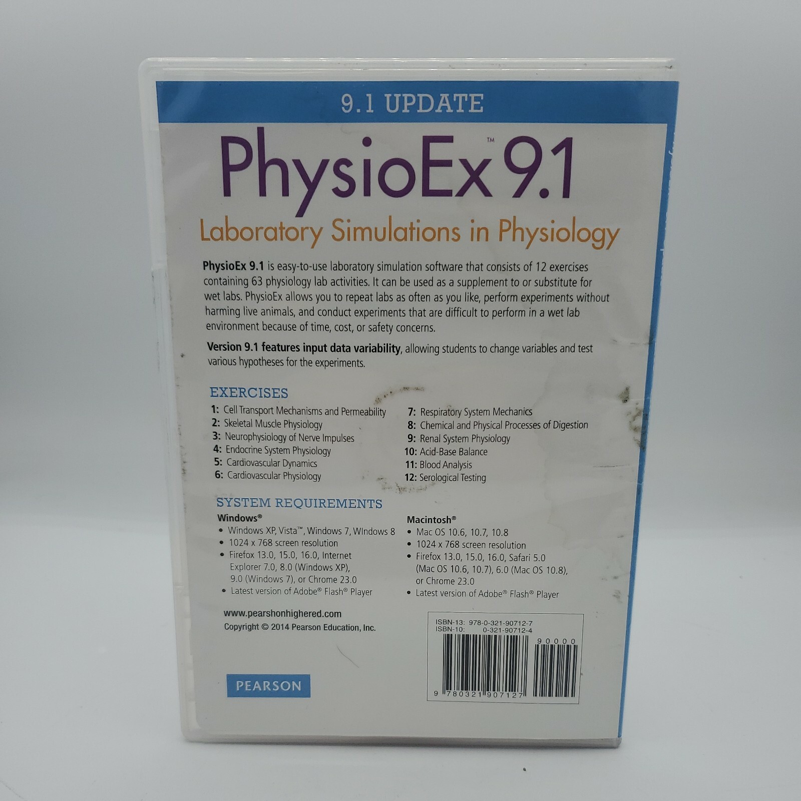 PhysioEx 9.1 Update CD-ROM