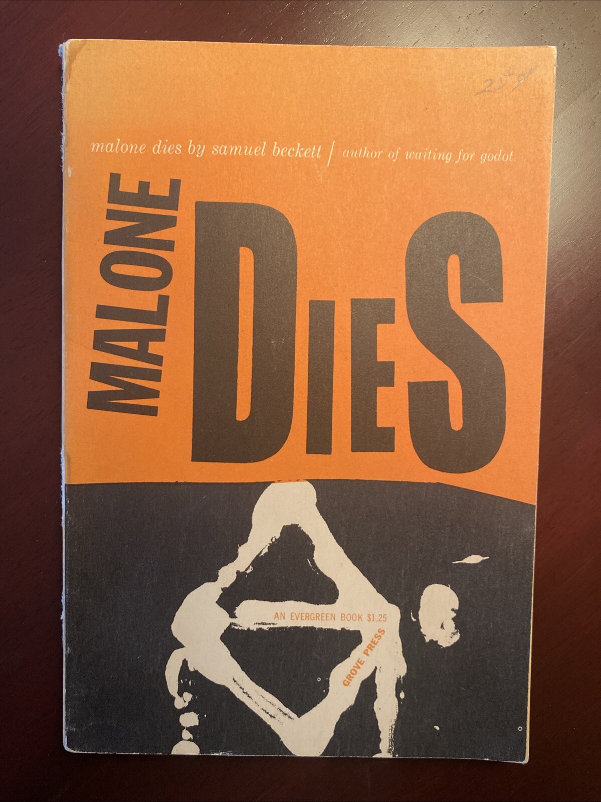 Malone Dies by Samuel Beckett 1956 Grove Press Evergreen Novel From The French