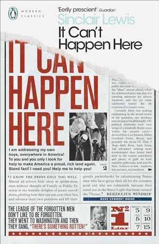 It Can’t Happen Here (Penguin Modern – Paperback, by Lewis Sinclair – Acceptable