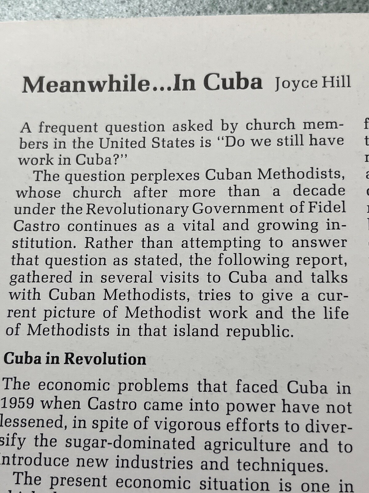 Fidel Castro Cuba Revolution Information Booklet Pamphlet Vintage