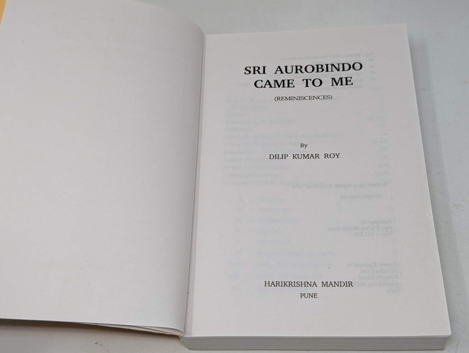 Dilip Kumar Roy by Sri Aurobindo Came To Me 5th ed Mysticism Yogi Philosophy VTG