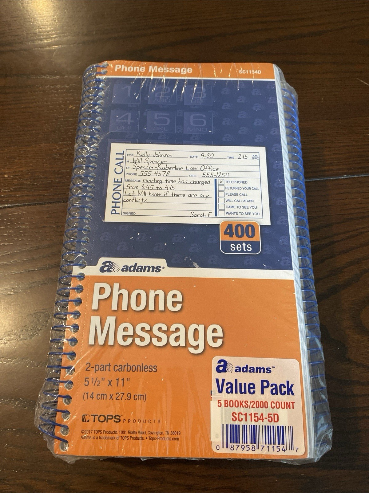 Spiral Bound Note Taking Books – 5 Pack for Easy Phone Message Management