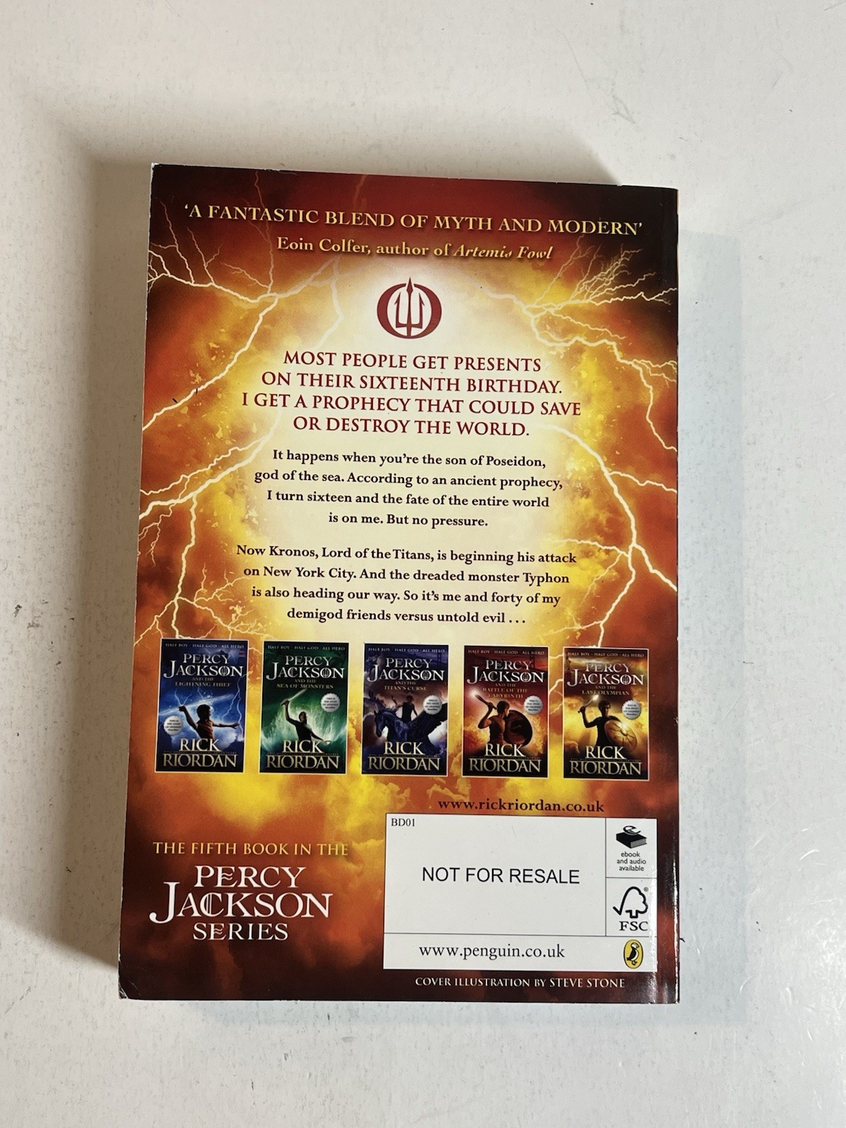 Complete Series Set PERCY JACKSON 1-5 Rick Riordan Paperback Books Epic Heroes