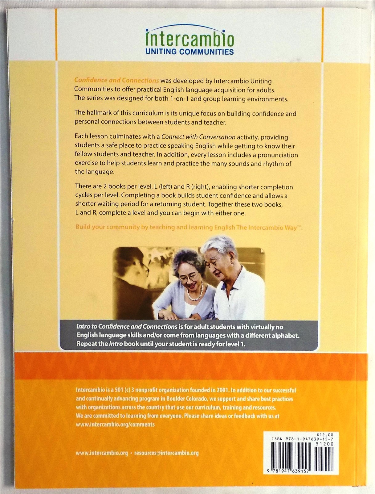 Intro To Confidence And Connections Student Book Intercambio Paperback