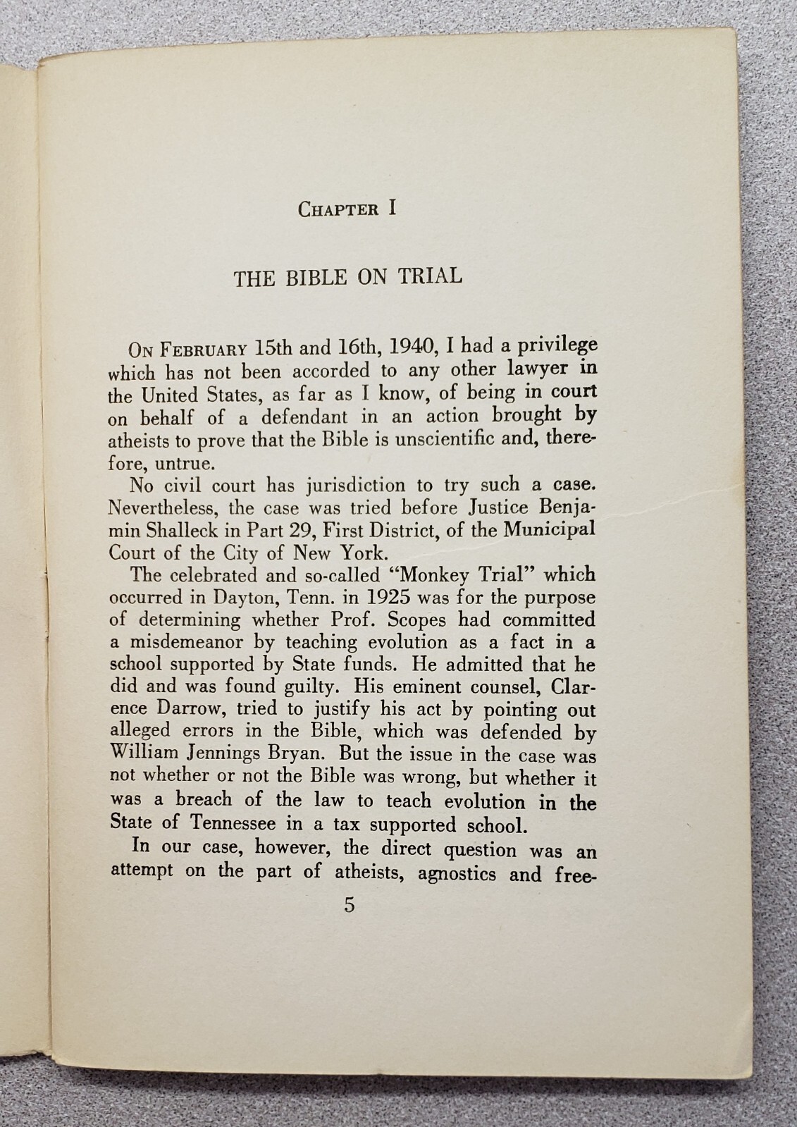 James E Bennett – Bible Defeats Atheism – 1941 Harry Rimmer Trial Evangelical