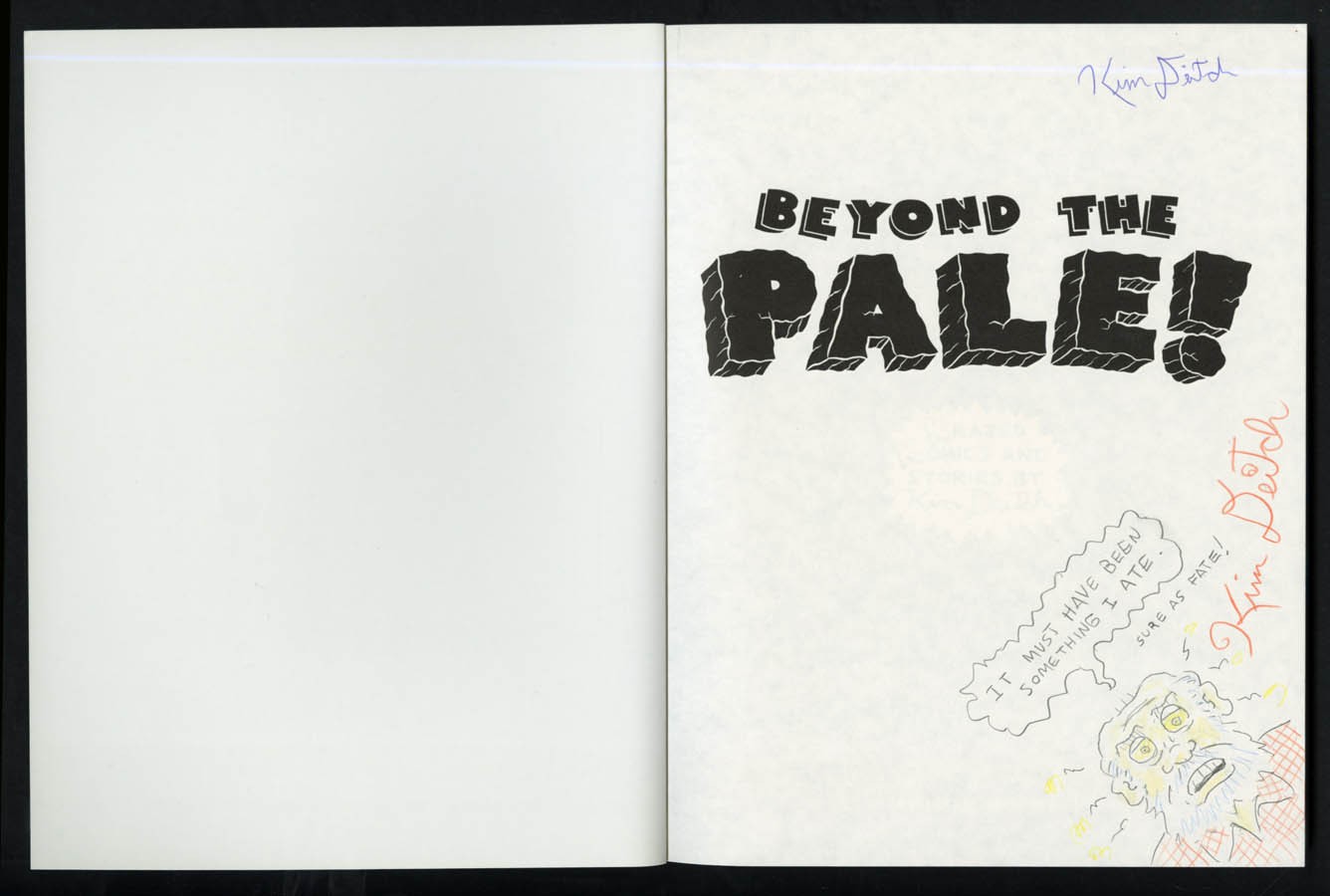 Kim Deitch SIGNED AUTOGRAPHED Beyond The Pale SC + SKETCH 1st Ed 1st Pr Comic