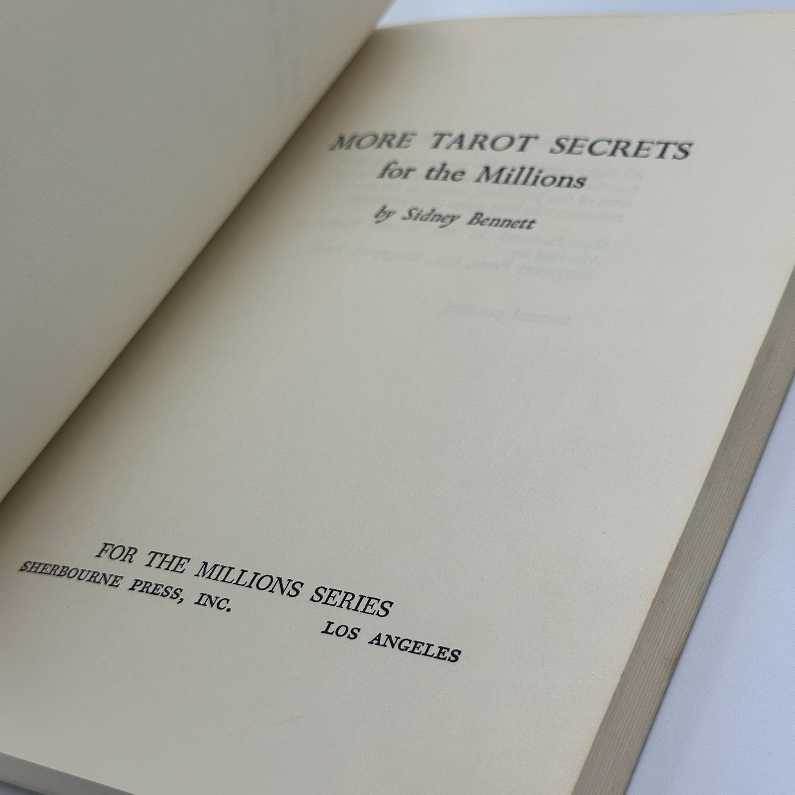 MORE Tarot for the Millions – Sidney Bennett For the Millions Series 1970 2nd Pr