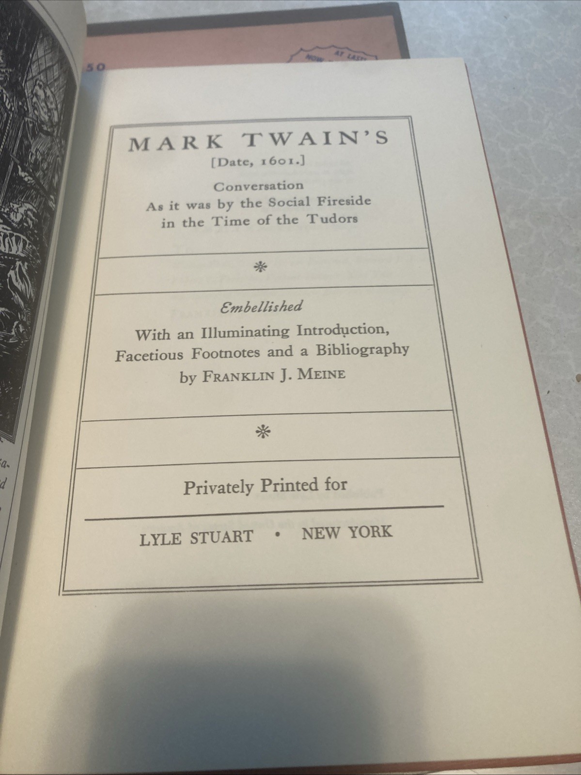 Mark Twain 1601 Illustrated in Slipcase Lyle Stuart, New York