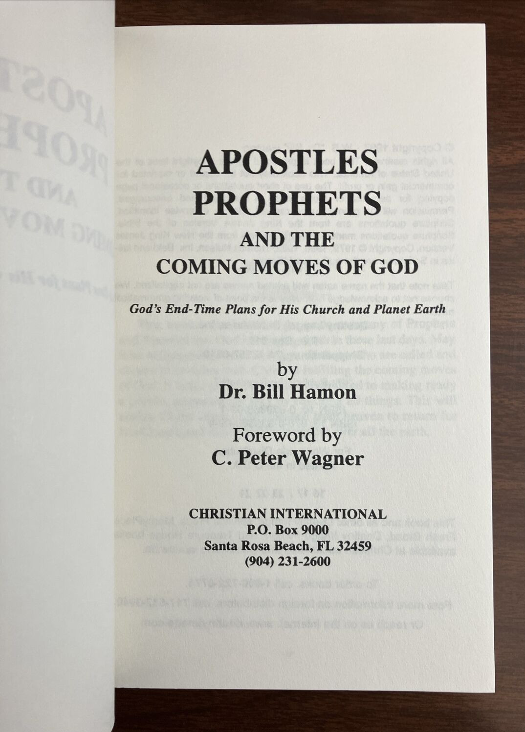 Book Christian Apostles Prophets and the Coming Move of God Bill Hamon B51