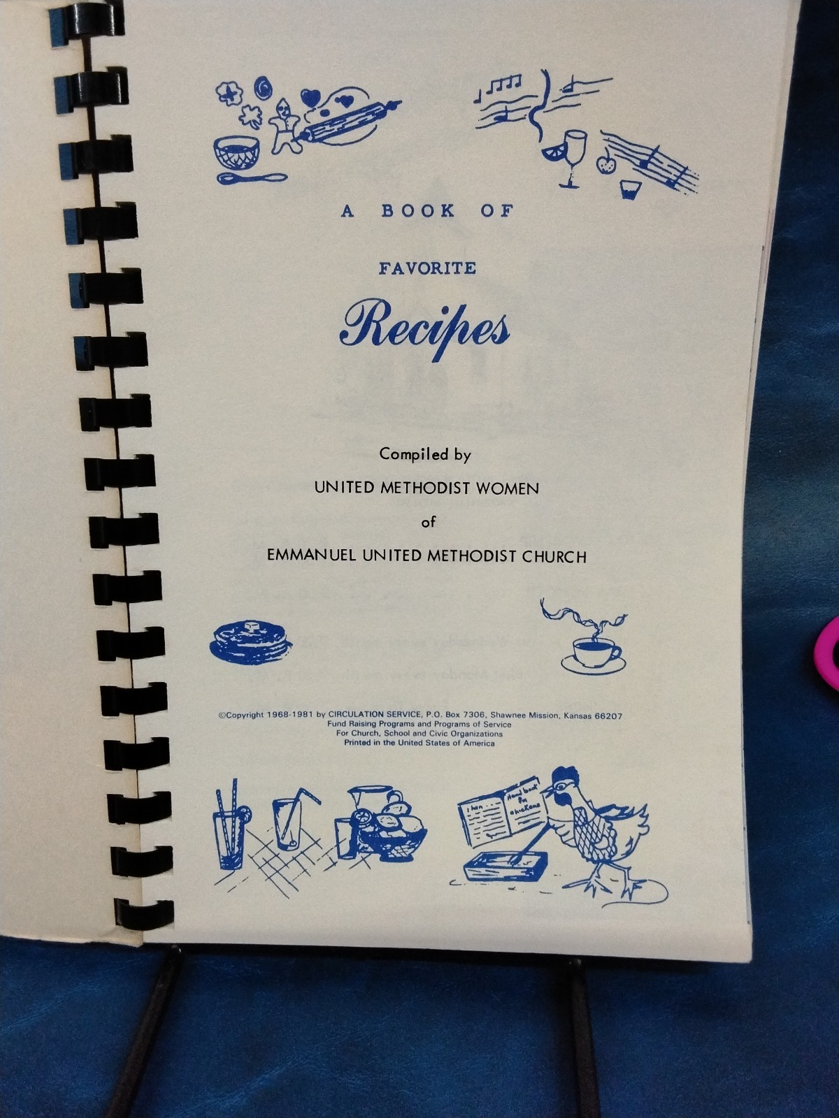 Vintage Emmanuel United Methodist Church Cookbook Scaggsville, Maryland