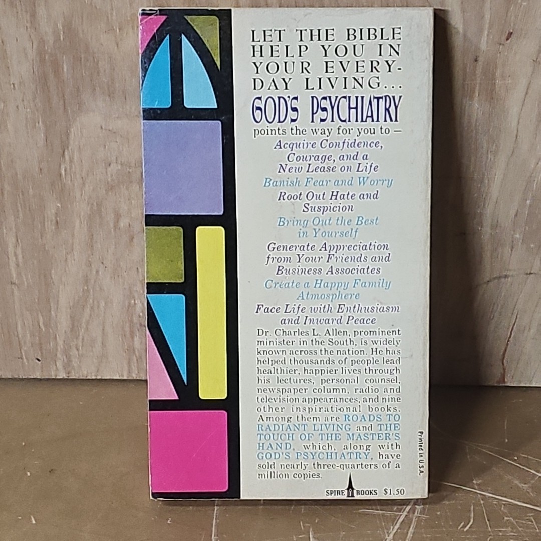 God’s Psychiatry Charles L Allen Vintage 1976 Spire Books Paperback Classic RARE