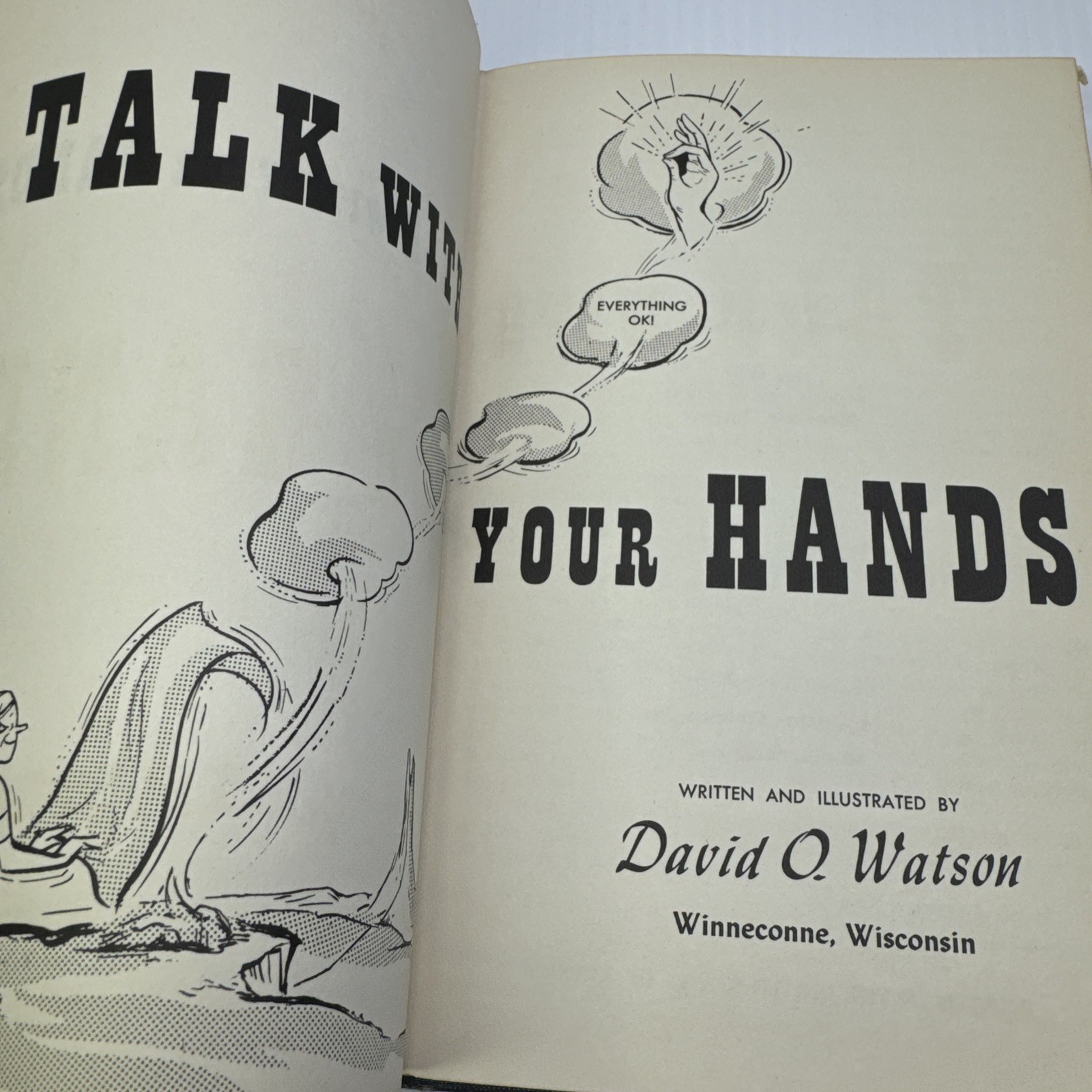 Talk with Your Hands David O. Watson 1964 HC Vintage Sign Language Guide