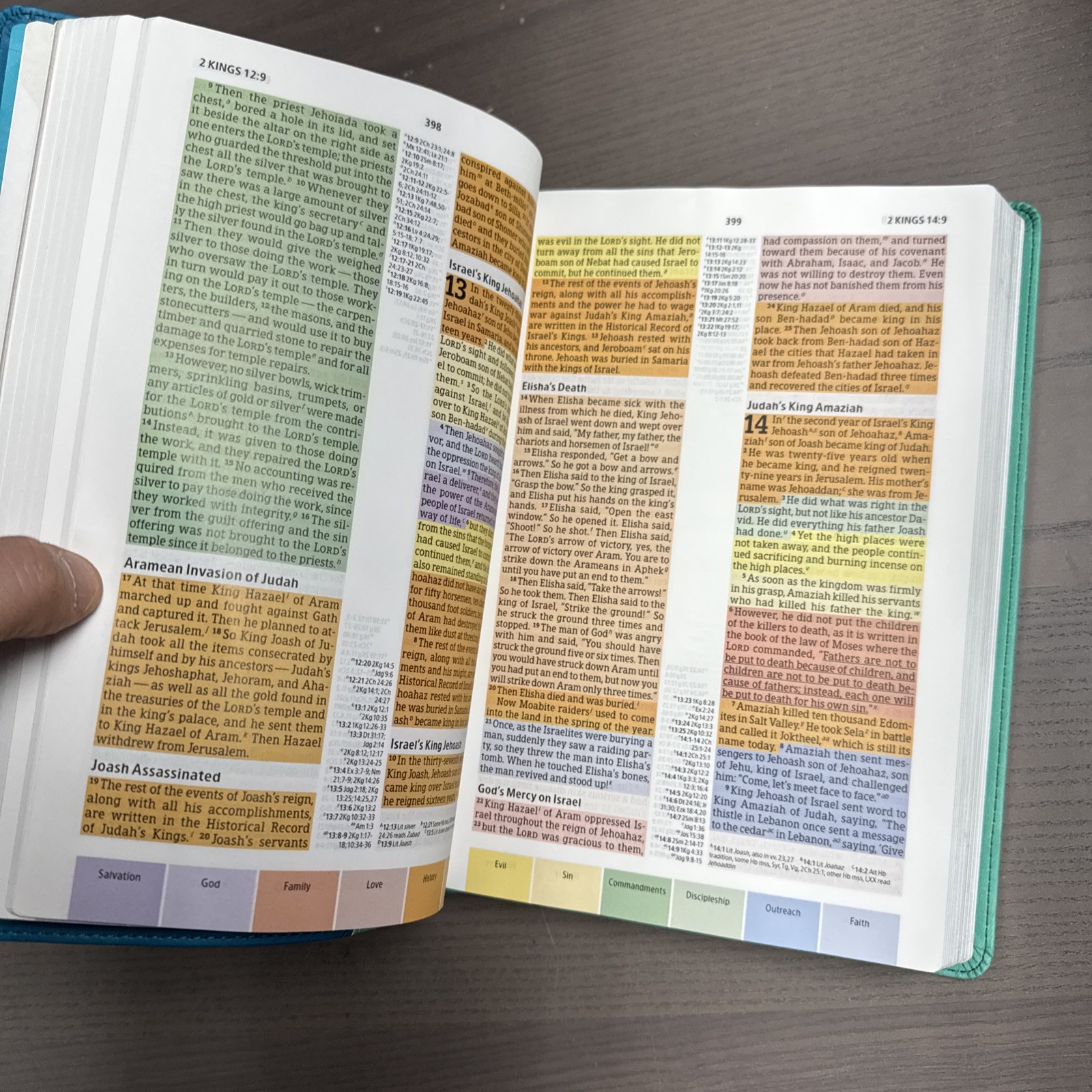 Holman Rainbow Study Bible CSB Two Tone Teal Blue Color