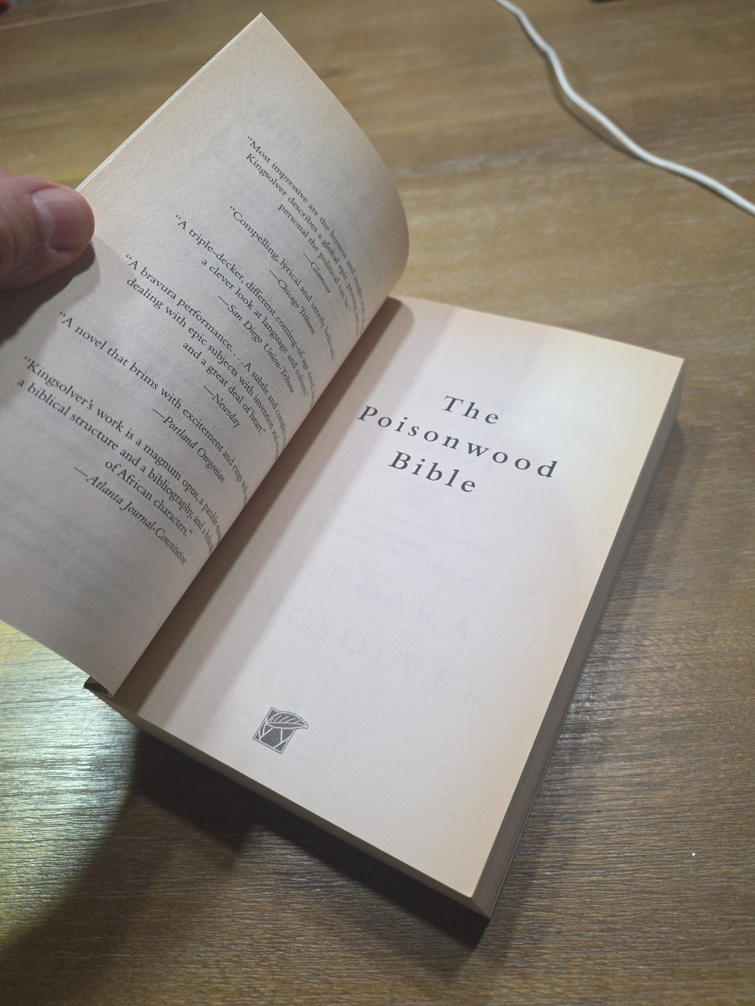 Poisonwood Bible, Barbara Kingsolver, 1999, Trade Paperback