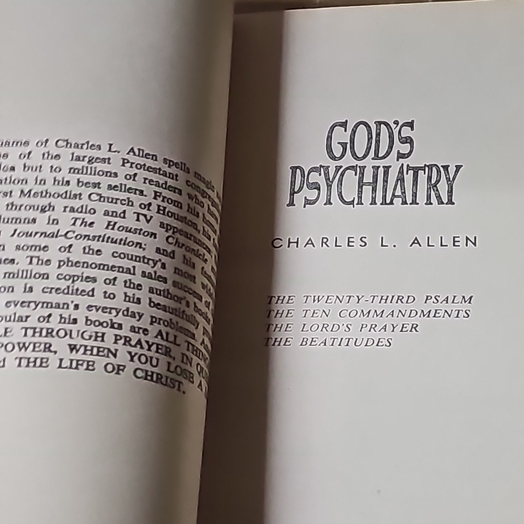God’s Psychiatry Charles L Allen Vintage 1976 Spire Books Paperback Classic RARE