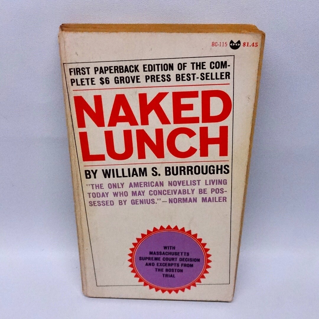 Naked Lunch William Burroughs 1966 1st Evergreen Black Cat Edition PB Vtg