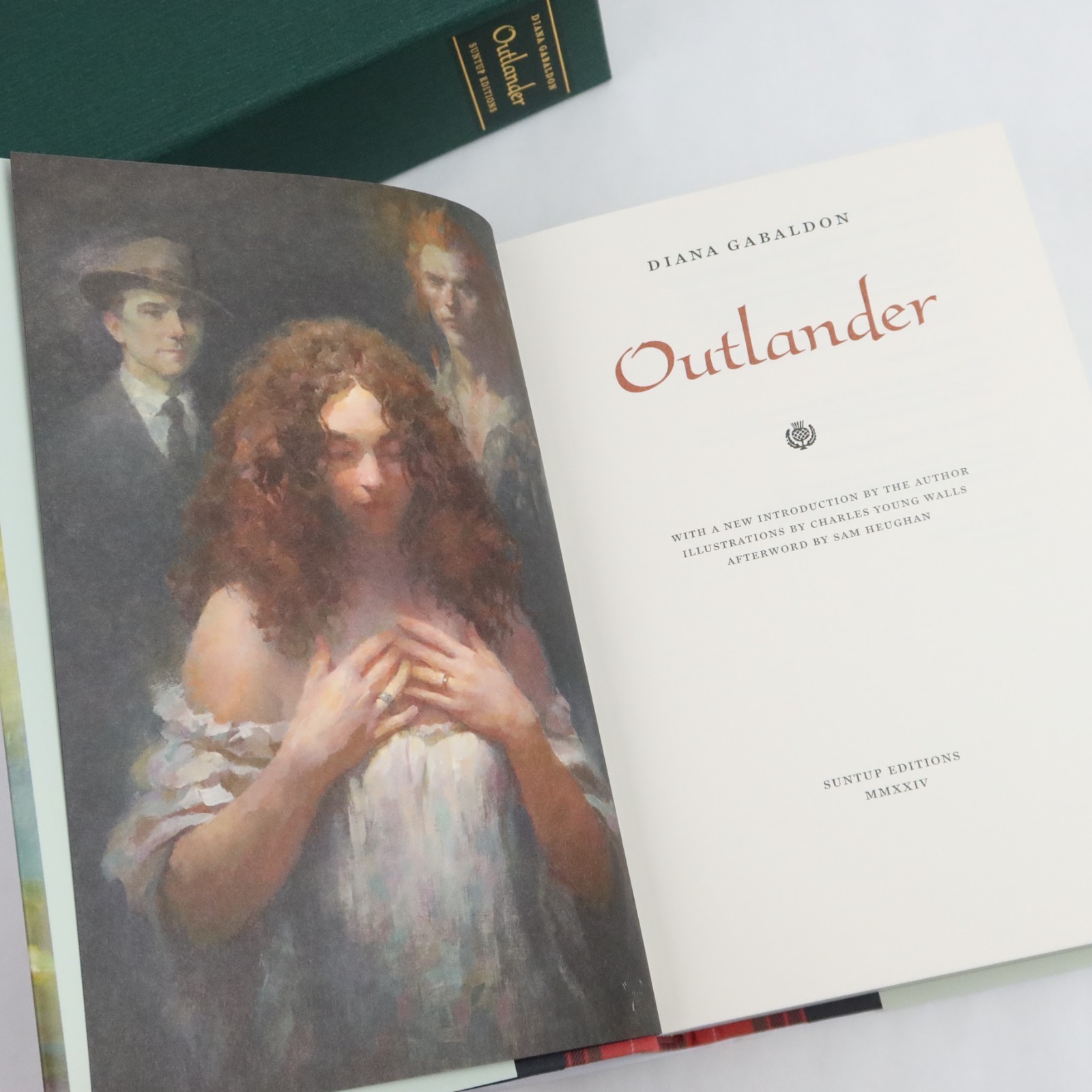 Outlander Diana Gabaldon Classic Edition SIGNED x2 Charles Young Walls Suntup