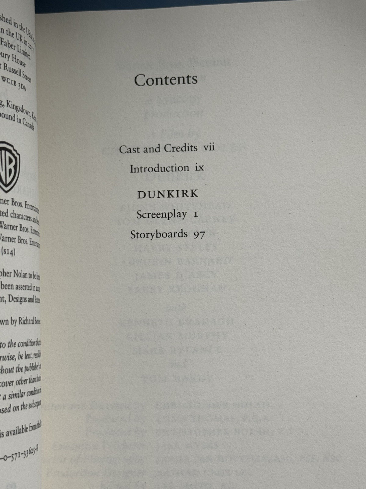 Dunkirk Screenplay & Selected Storyboards by Christopher Nolan F&F Paperback NEW