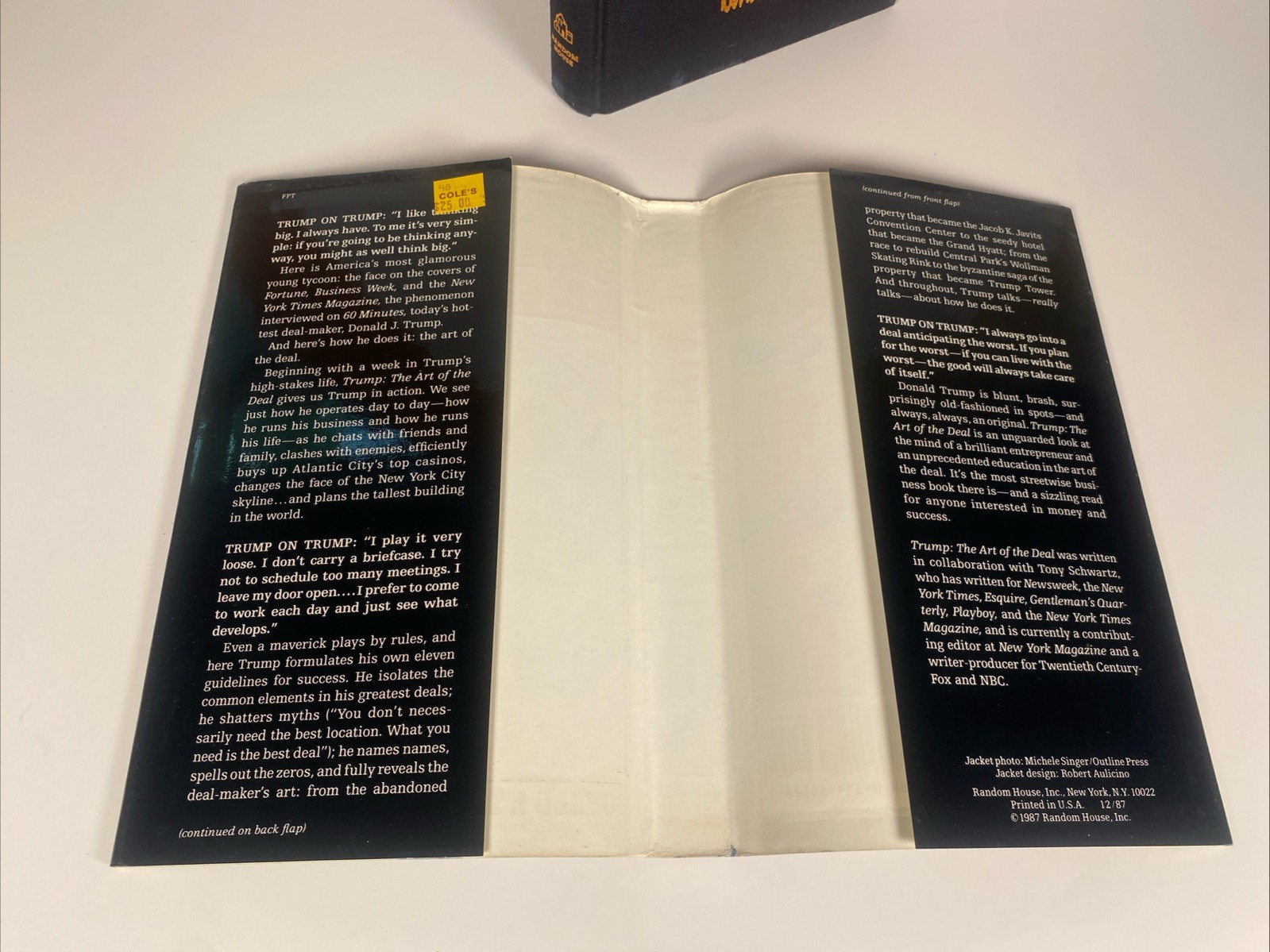 Donald J. Trump THE ART OF THE DEAL Hardcover True 1st First Edition 1987