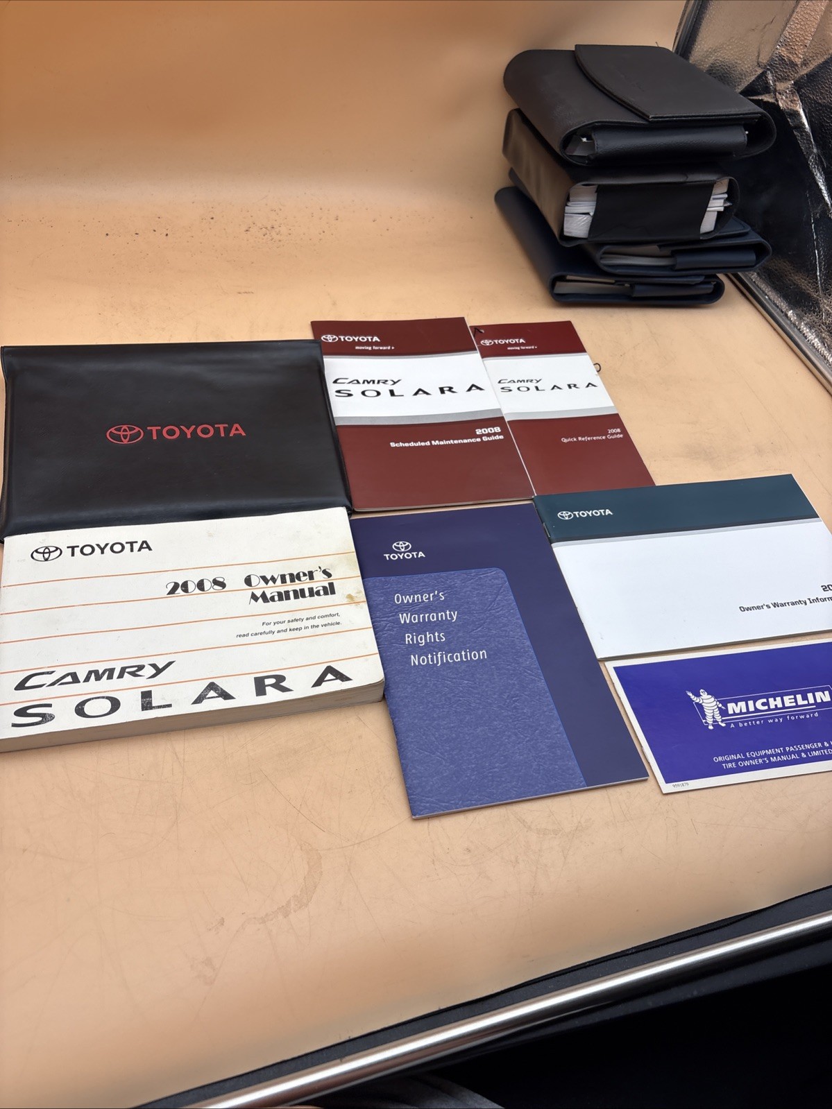 2008 Toyota Camry Solara Owners Manual Maintenance Quick Reference Guide Case