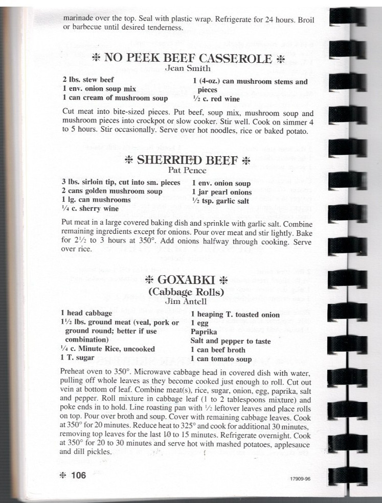 1996 Milford Ohio First United Methodist Church Cookbook Bicentennial