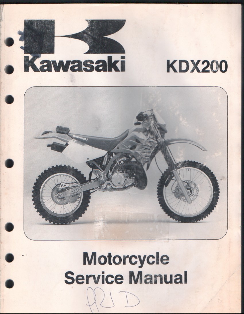 Kawasaki KDX200 Motorcycle Service Manual 1995 KDX200-H1 MN2971