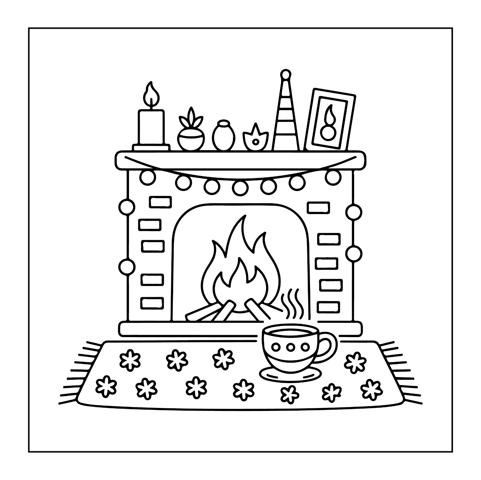 Cozy spaces coloring book