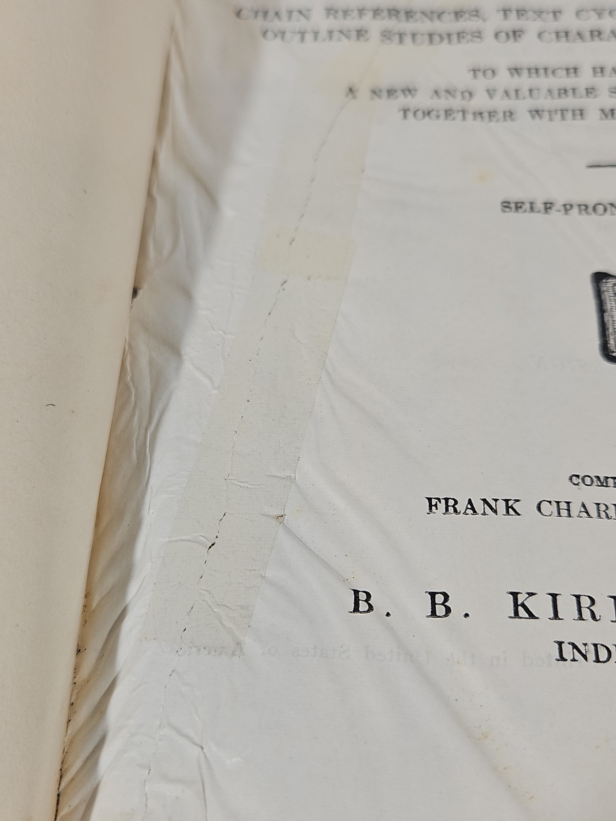 The New Chain Reference Bible THOMPSON 1934 3rd Improved Edition / 29th Reprint